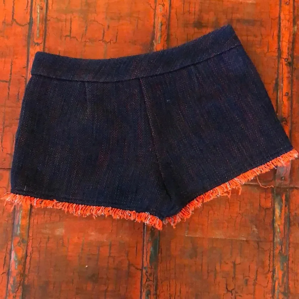Trina Turk Fringe Corbin POP Tweed Shorts